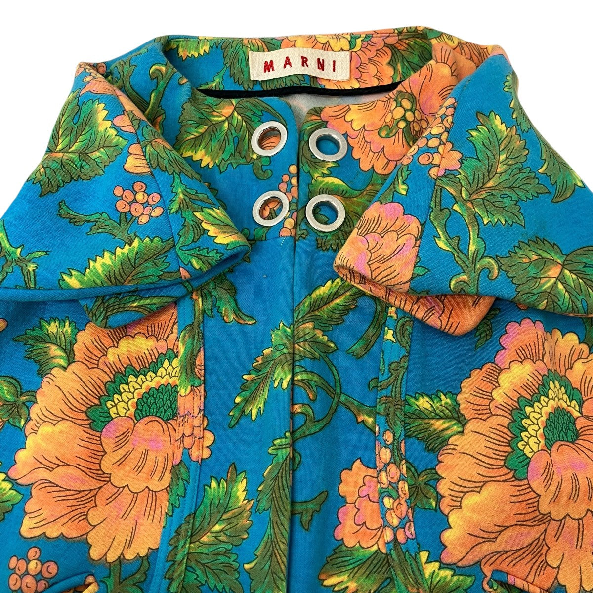 FLORAL PRINTED ZIP-UP TOP 花柄カットソー