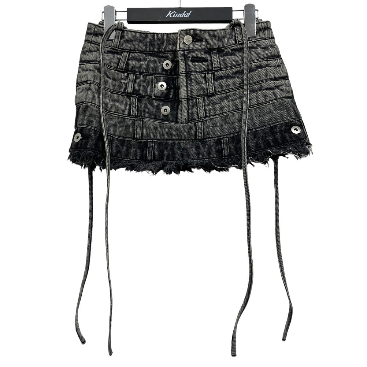 S layered panel skirt mini デニムミニスカート
