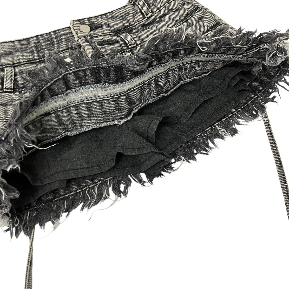 S layered panel skirt mini デニムミニスカート