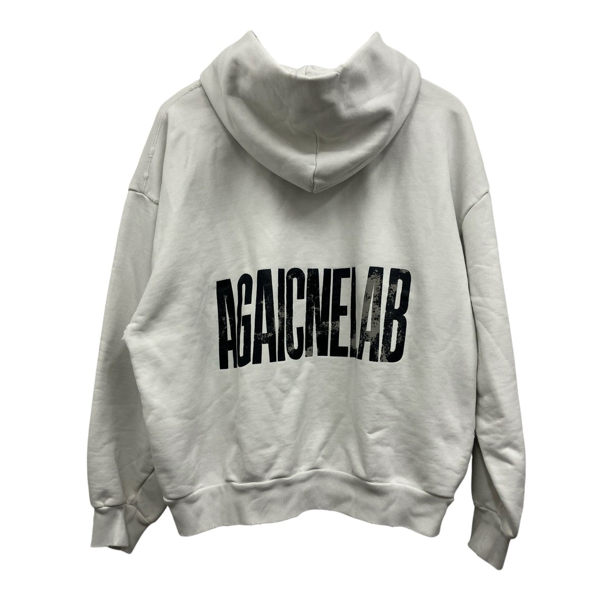 バックロゴプリント ジップアップパーカー