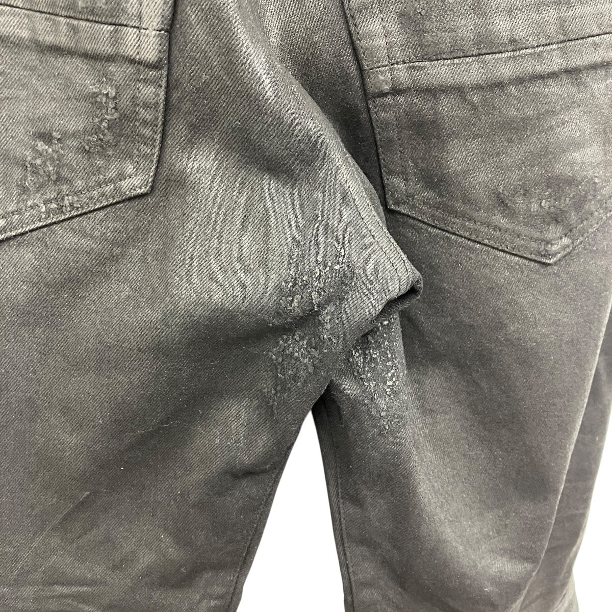 デストロイ コーティングスキニーデニムパンツ