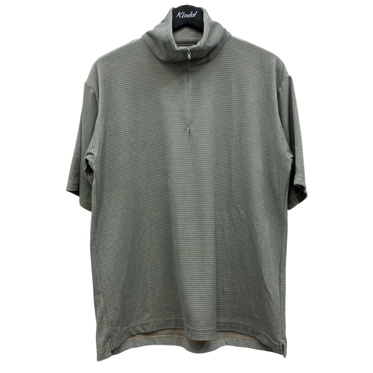 ハーフジップボーダーTシャツ
