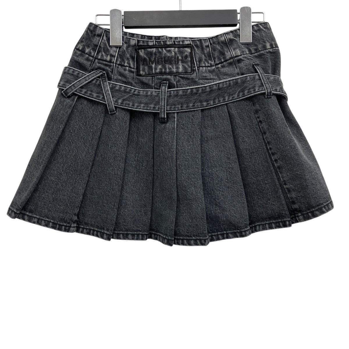Pleated Belted Denim Skirt プリーツデニムスカート