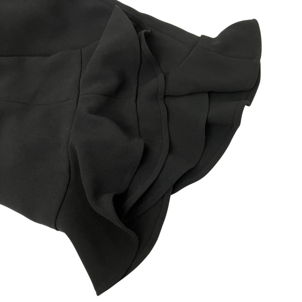 Black Crepe Embellished Tunic ビジューデザインレースドレス