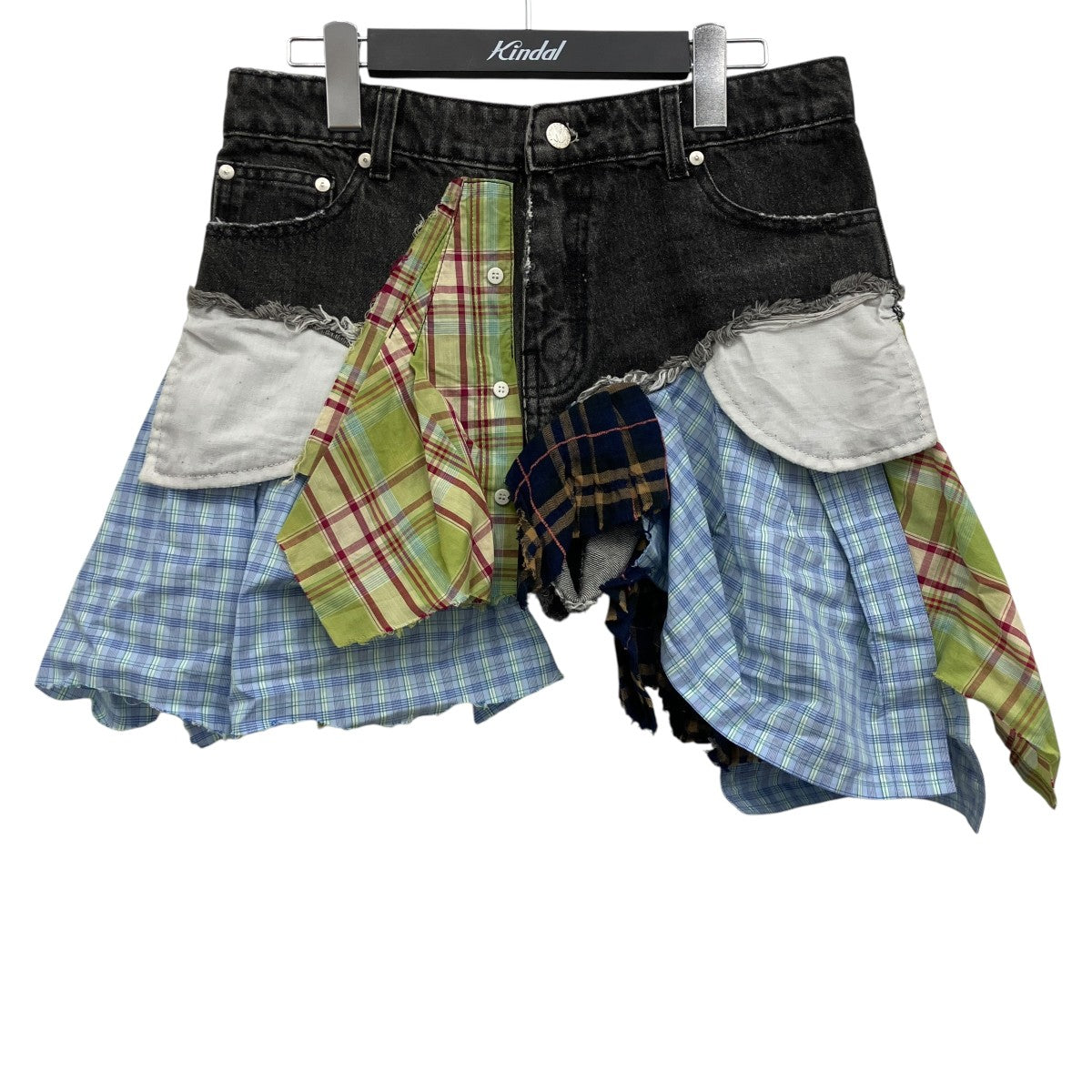 UPCYCLED DENIM SHORTSパッチワークデニムショーツ