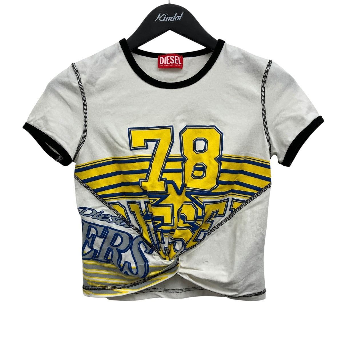ツイストディテールプリントTシャツ