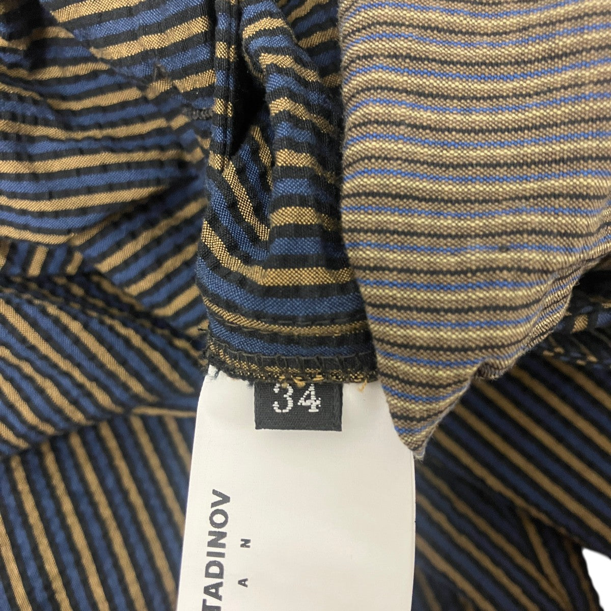 CAUDA PLEATED TROUSERストライプパンツ