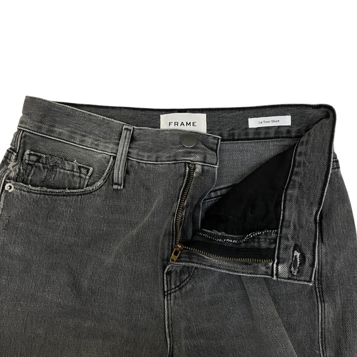 LE TOUR SHORTSショートデニムパンツ カットオフLTSHRA252
