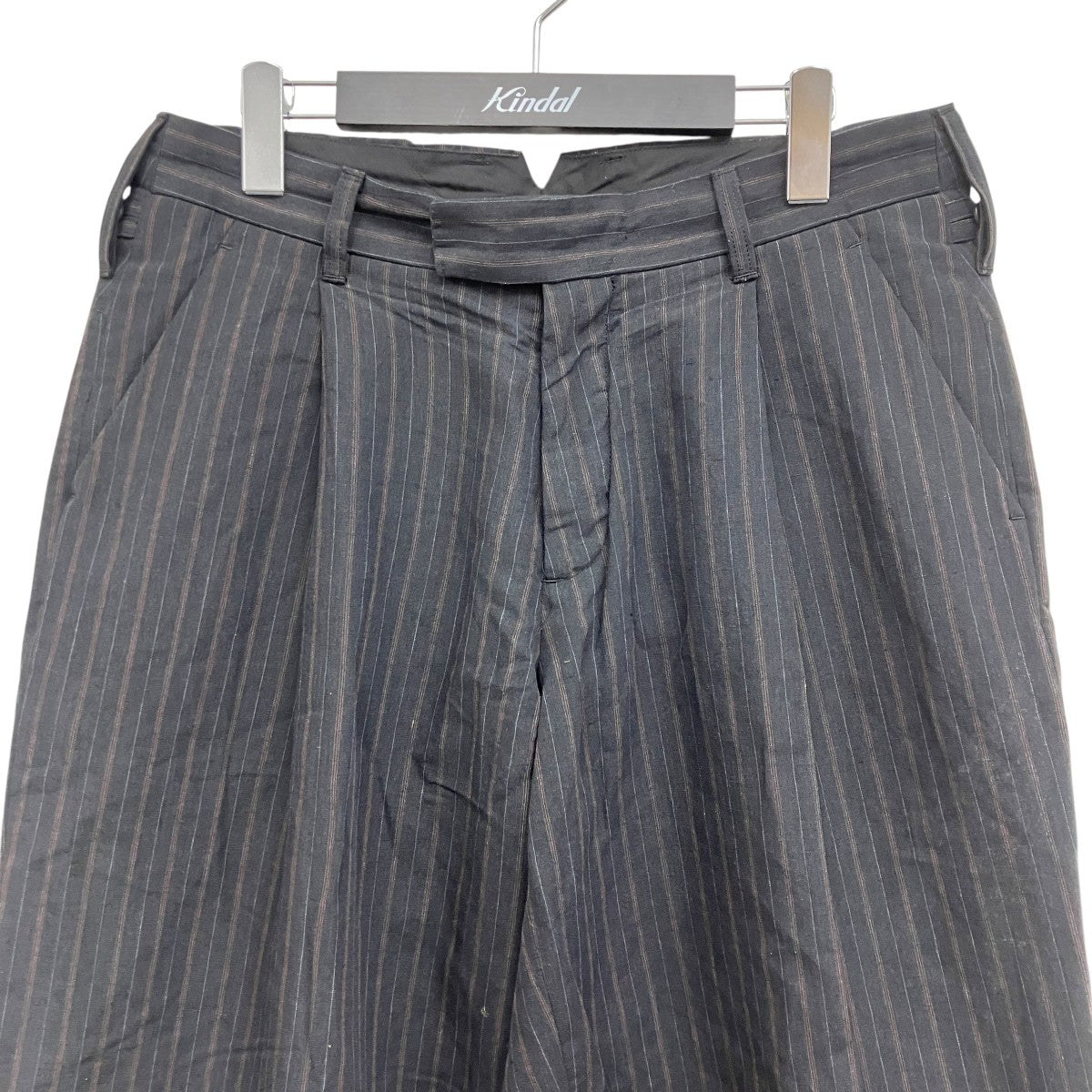 26SS MILITARY SLACKS 俺のGUNPAN ストライプリネンスラックス