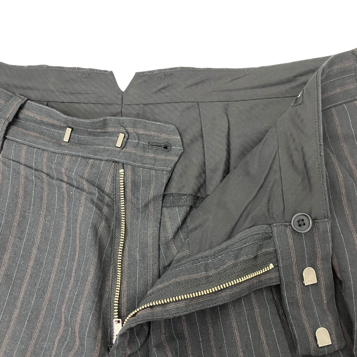 26SS MILITARY SLACKS 俺のGUNPAN ストライプリネンスラックス