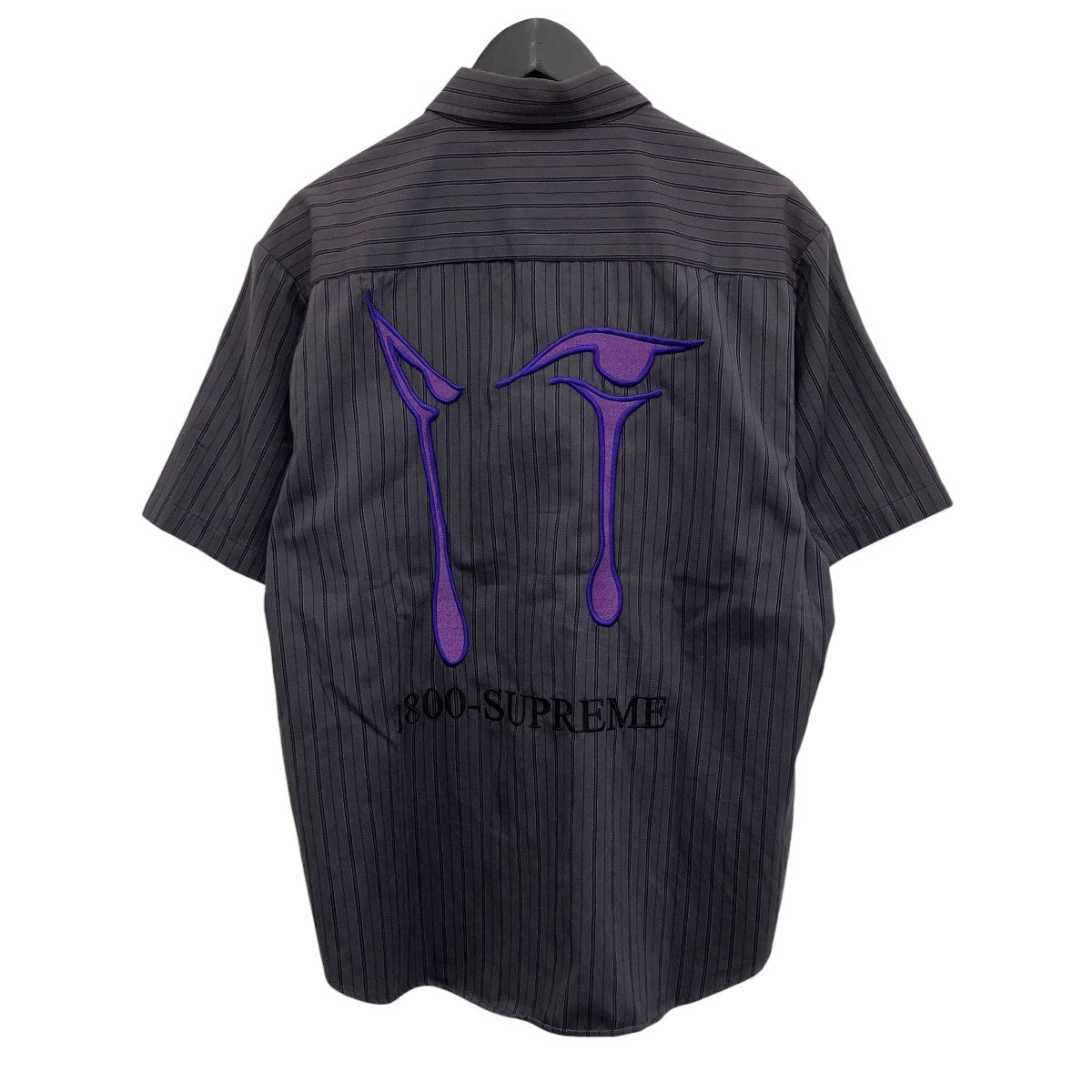 AOI Eyes S S Work Shirt Stripeショートスリーブシャツ