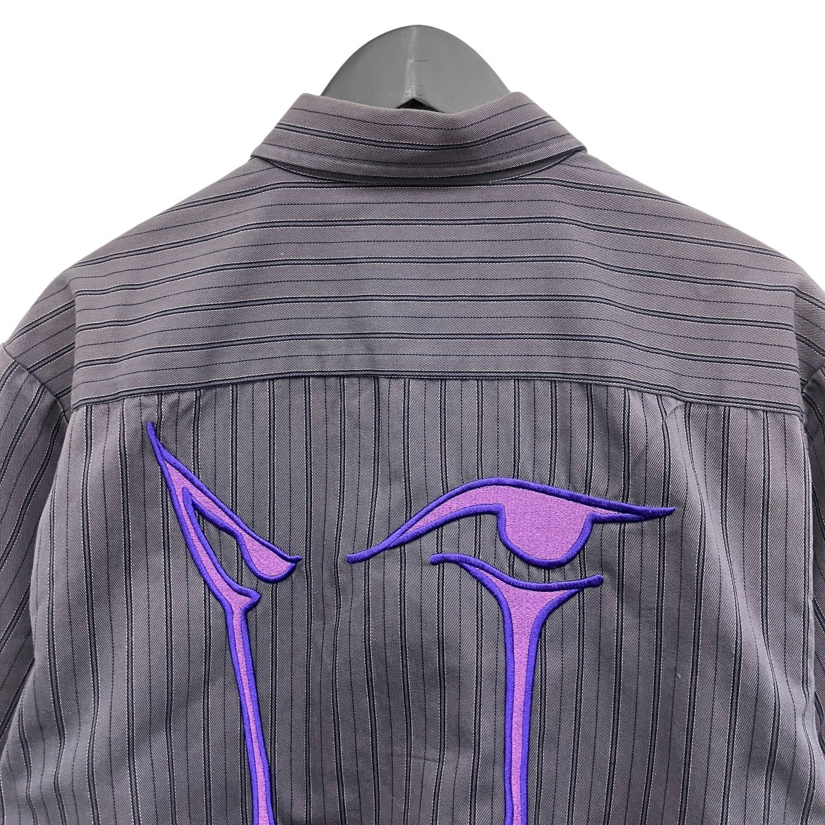 AOI Eyes S S Work Shirt Stripeショートスリーブシャツ