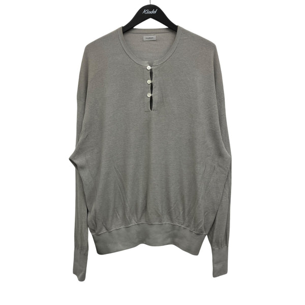 WALENODE(ウェルノード) シルク混ヘンリーネックコットンニット WN26