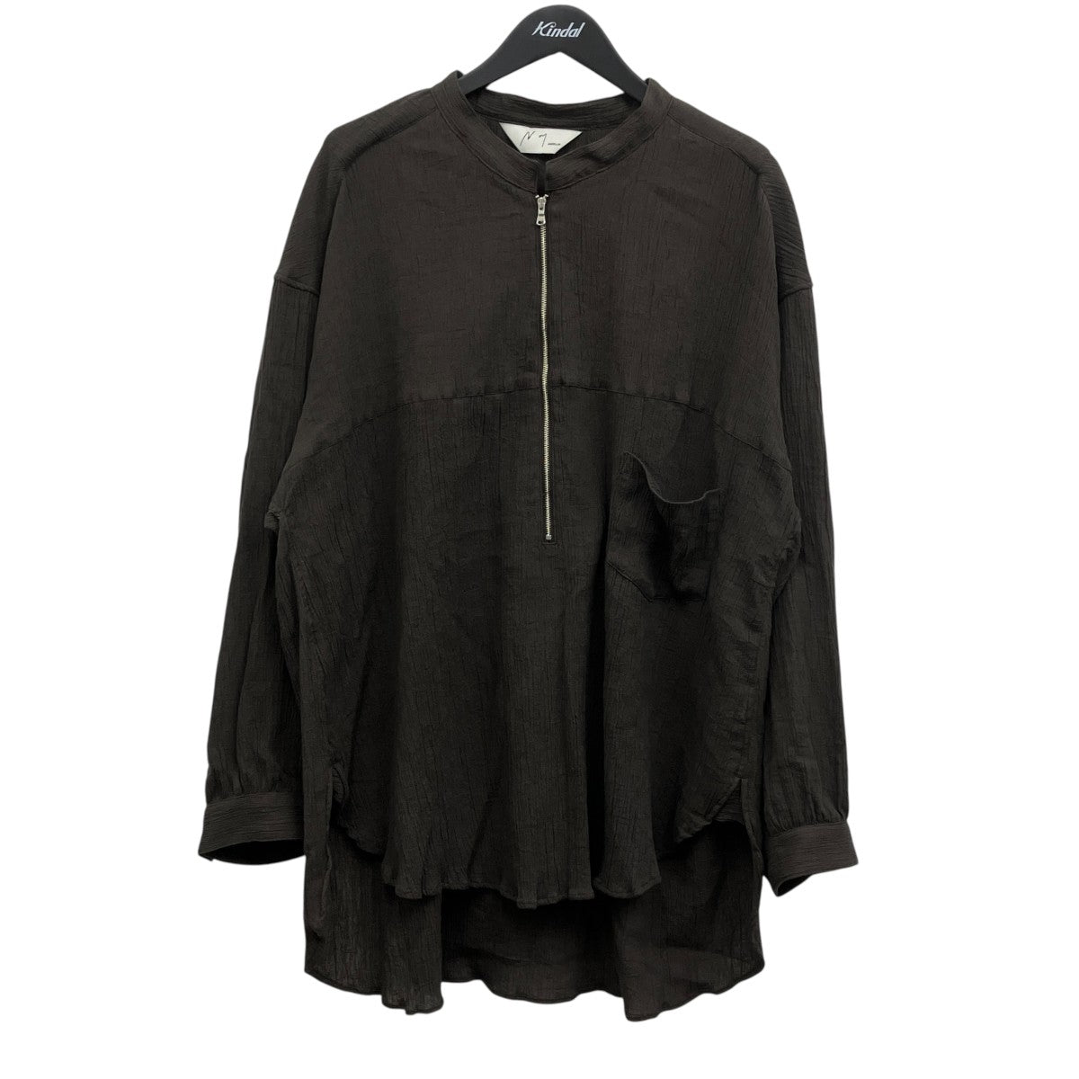 CREPE HALF ZIP SHIRT クレープハーフジップシャツ
