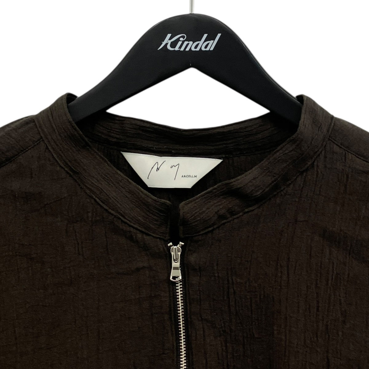 CREPE HALF ZIP SHIRT クレープハーフジップシャツ