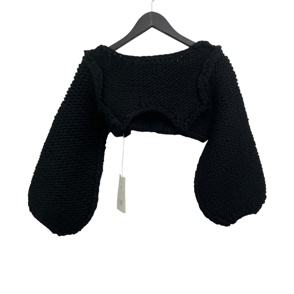 Chunk hand knit クロップドデザインカーディガン