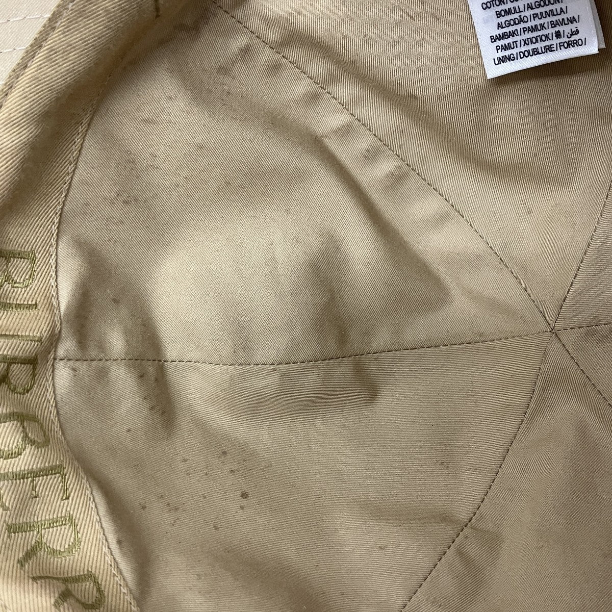 BURBERRY LONDON ロゴ刺繍コットンツイルハット 古着・中古-8枚目のアイテム画像