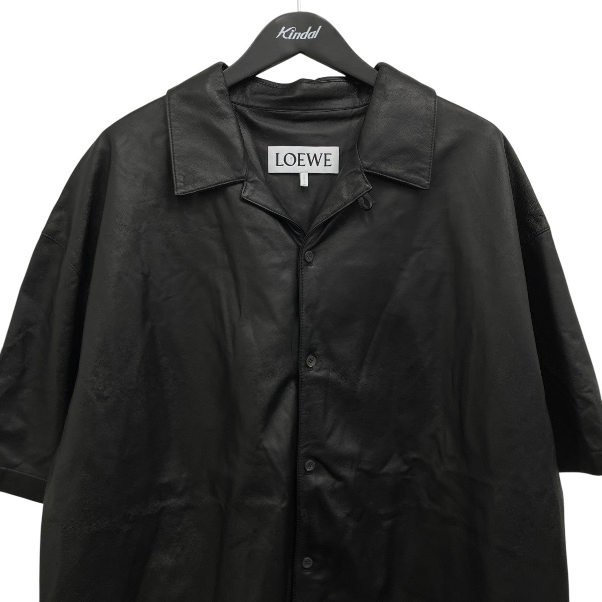 ショートスリーブ ナッパレザー シャツ