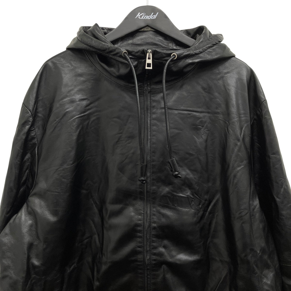 レザーフーデットジャケット