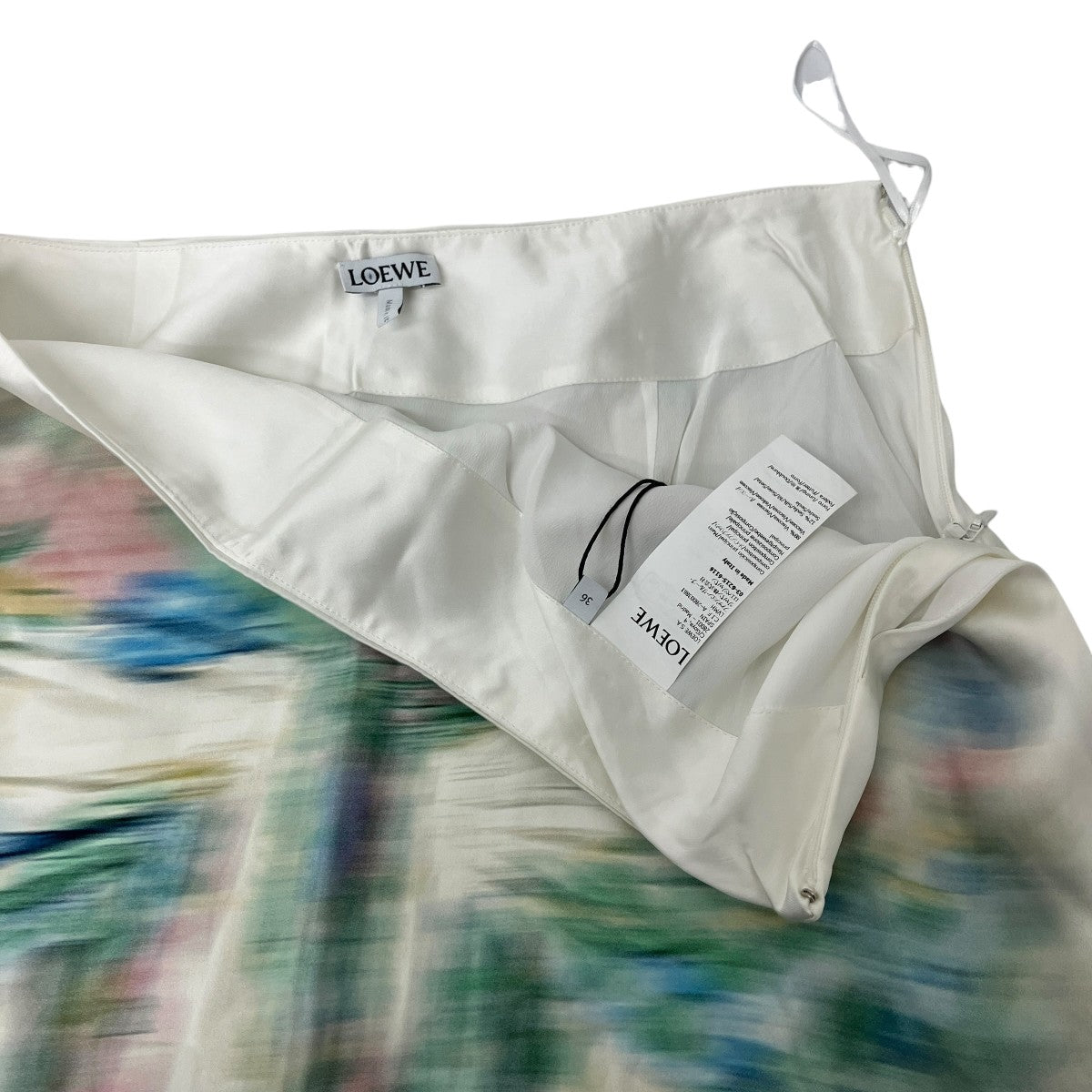 WOMEN BLURRED PRINT MIDI SKIRT