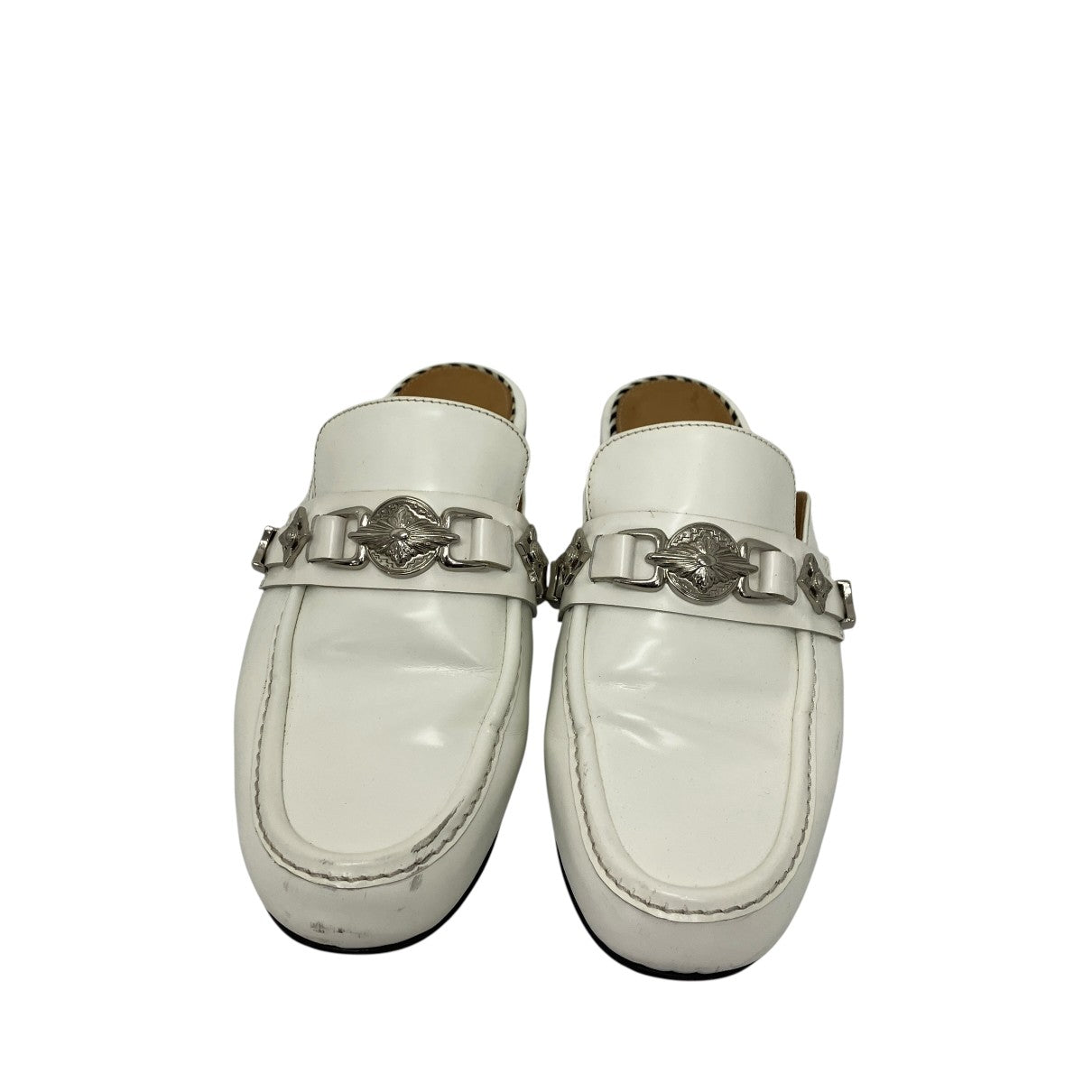 LEATHER STUDDED ACCENTS MULES ミュール