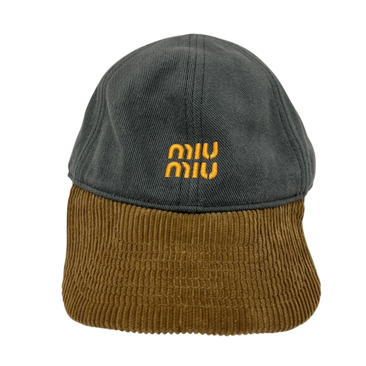 MIU MIU コーデュロイベースボールキャップ 古着・中古-2枚目のアイテム画像