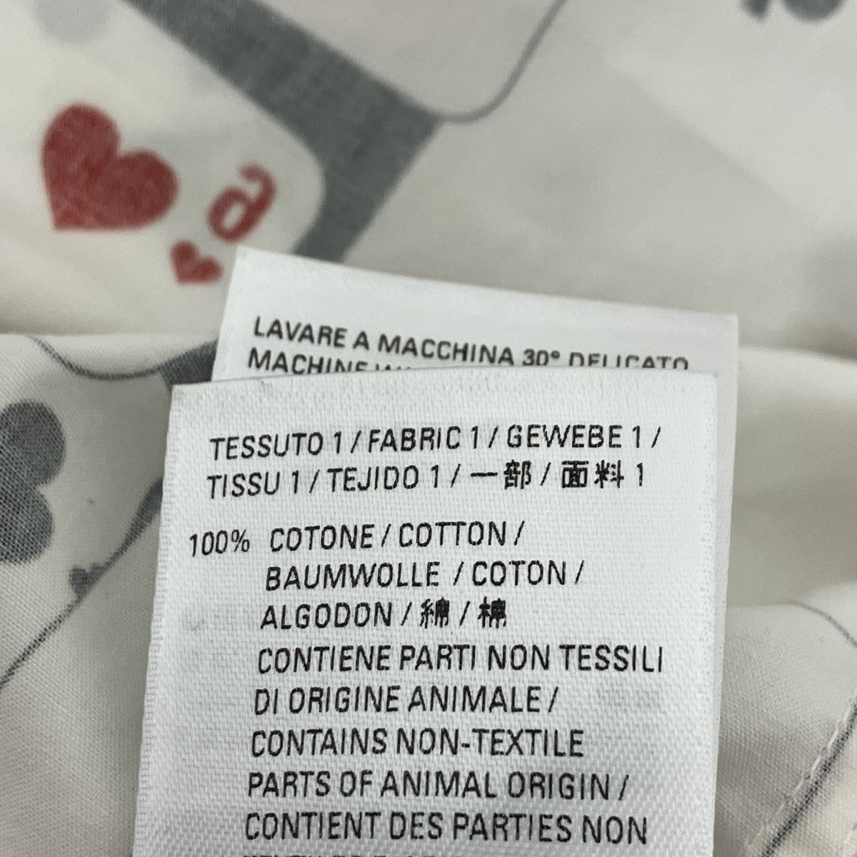 Logo Print Button Check Shirt トランプデザインシャツ