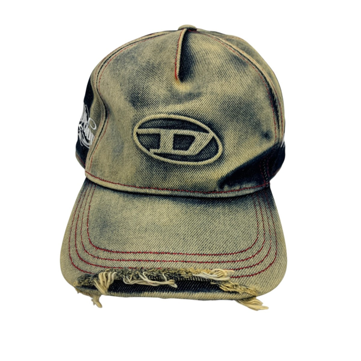 DIESEL ユーズド加工デザインキャップ 古着・中古-2枚目のアイテム画像