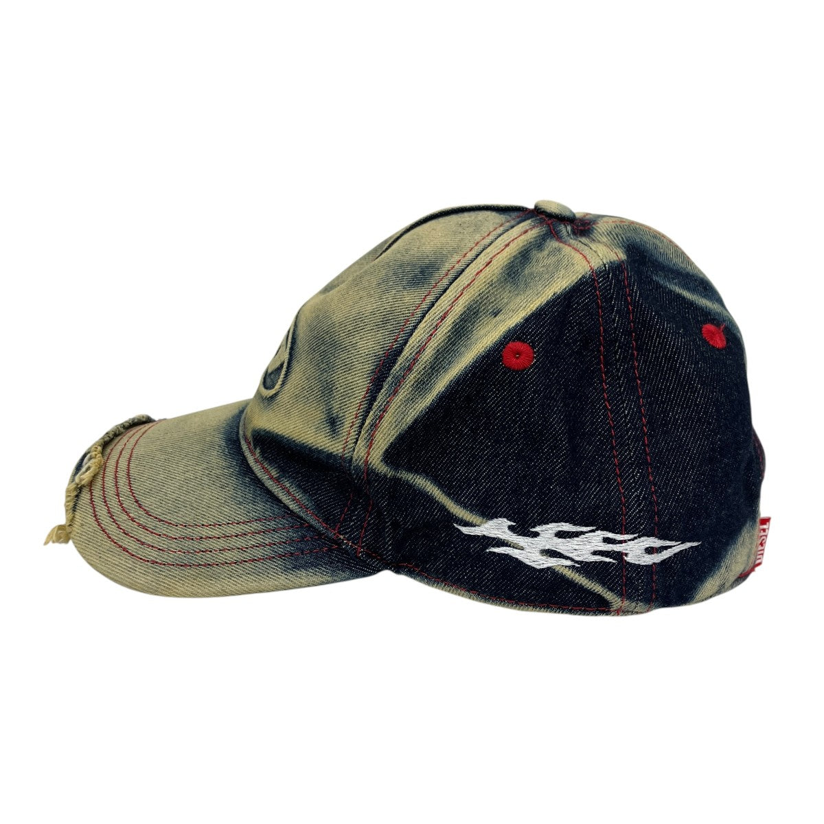DIESEL ユーズド加工デザインキャップ 古着・中古-3枚目のアイテム画像