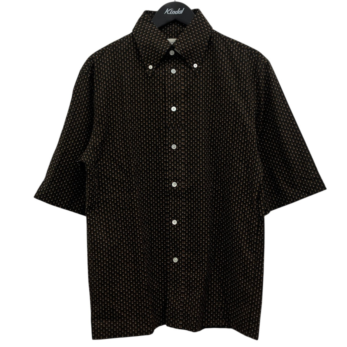 LEMAIRE SHORT SLEEVE SHIRT   BROWN ショートスリーブシャツ