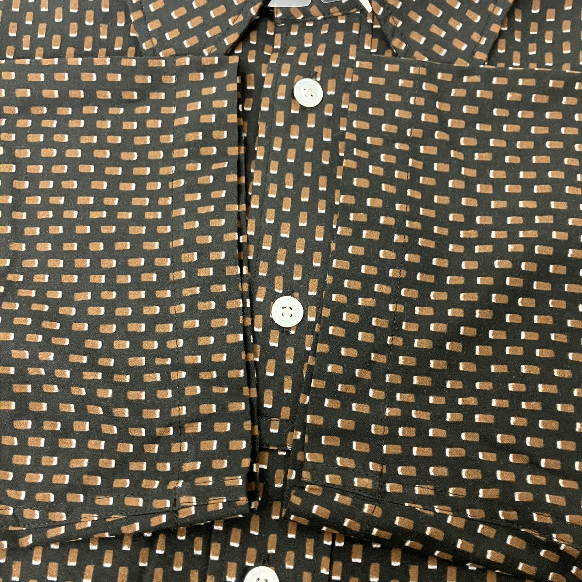 LEMAIRE SHORT SLEEVE SHIRT   BROWN ショートスリーブシャツ