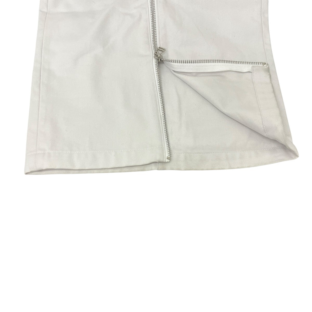 Washed denim zipped long skirt ウォッシュド デニム フロントジップ ロングスカート