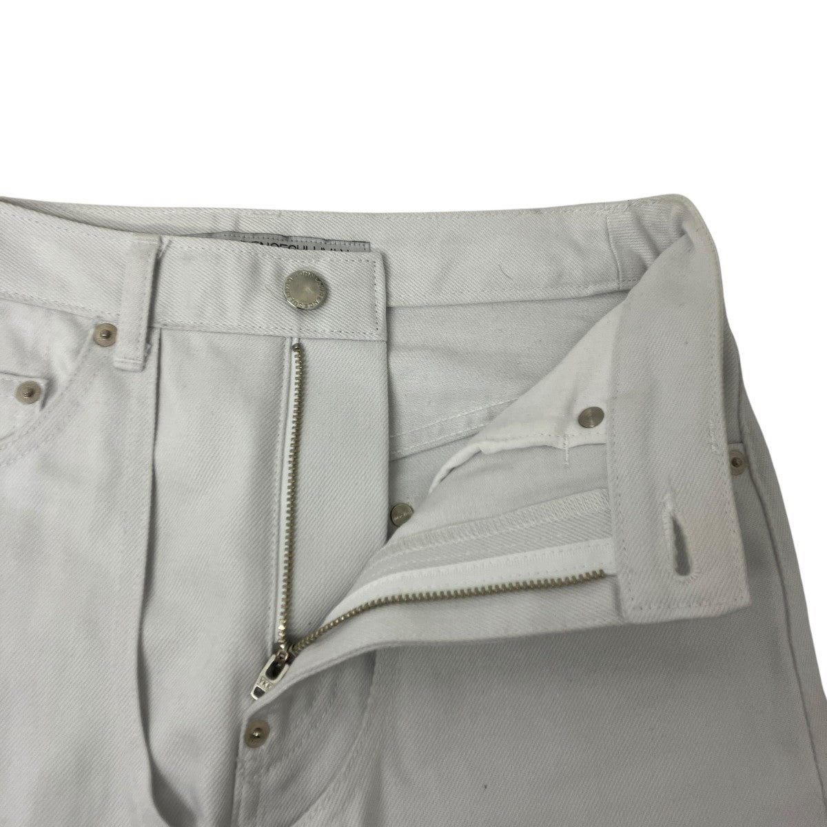 Washed denim zipped long skirt ウォッシュド デニム フロントジップ ロングスカート