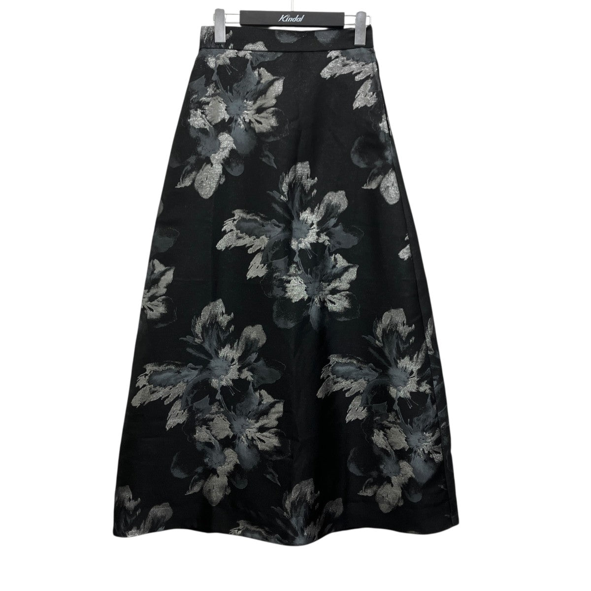 FLOWER JACQUARD FLARE SKIRT