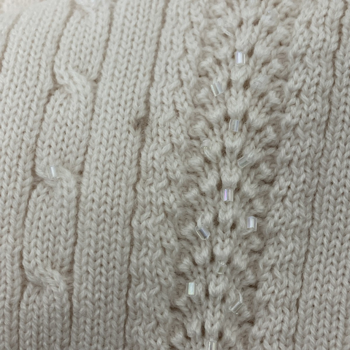Beaded Zip S S Polo Sweater ニットポロシャツ
