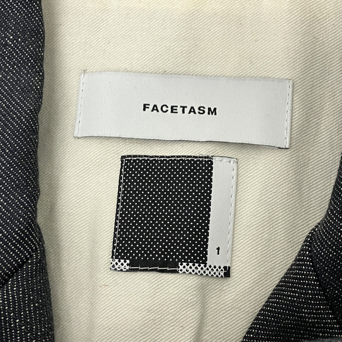 FACETASM(ファセッタズム) ライダースジャケット インディゴ サイズ 1