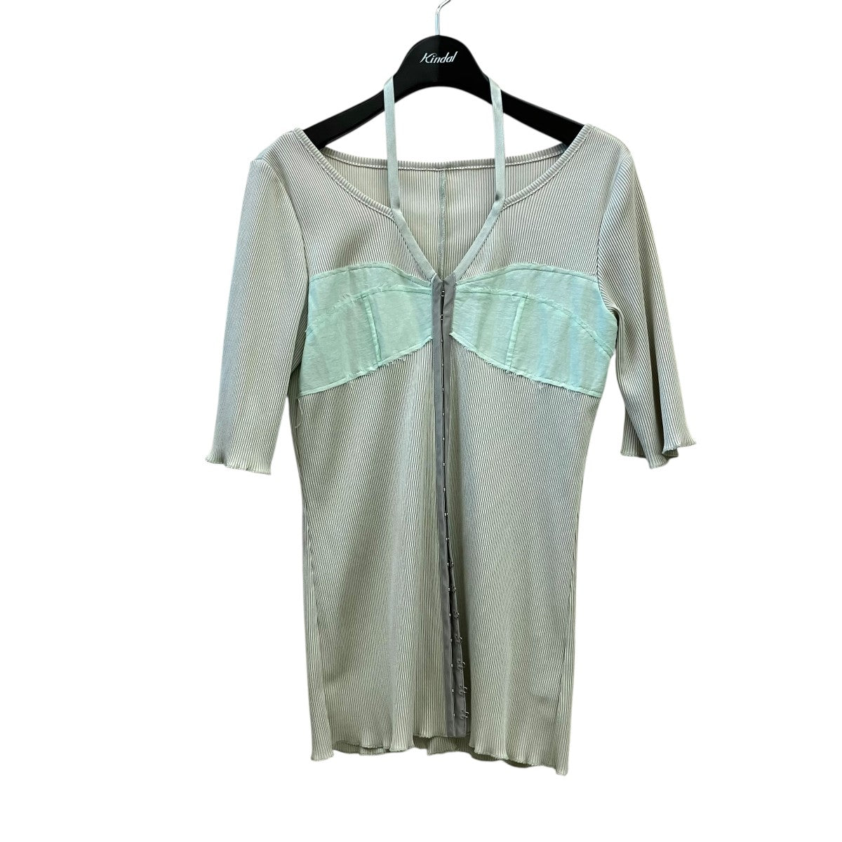 BUSTIER OPEN FRONT RIB TOPSビスチェオープンフロントリブトップス0584TM0336P