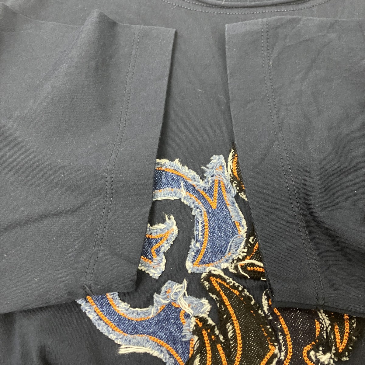 EVISUデニムアップリケ Tシャツ