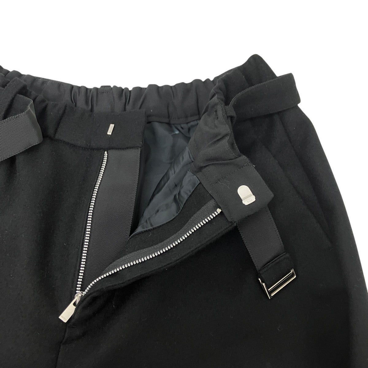 sacai ウールメルトンワイドパンツ 古着・中古-4枚目のアイテム画像