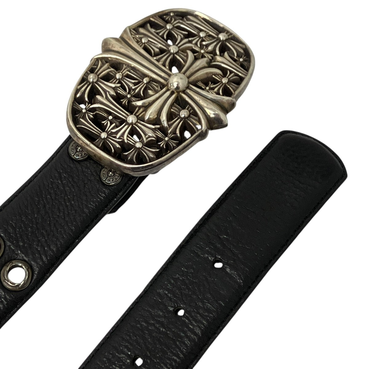 CHROME HEARTS(クロムハーツ) セメタリークロスバックルハトメレザー