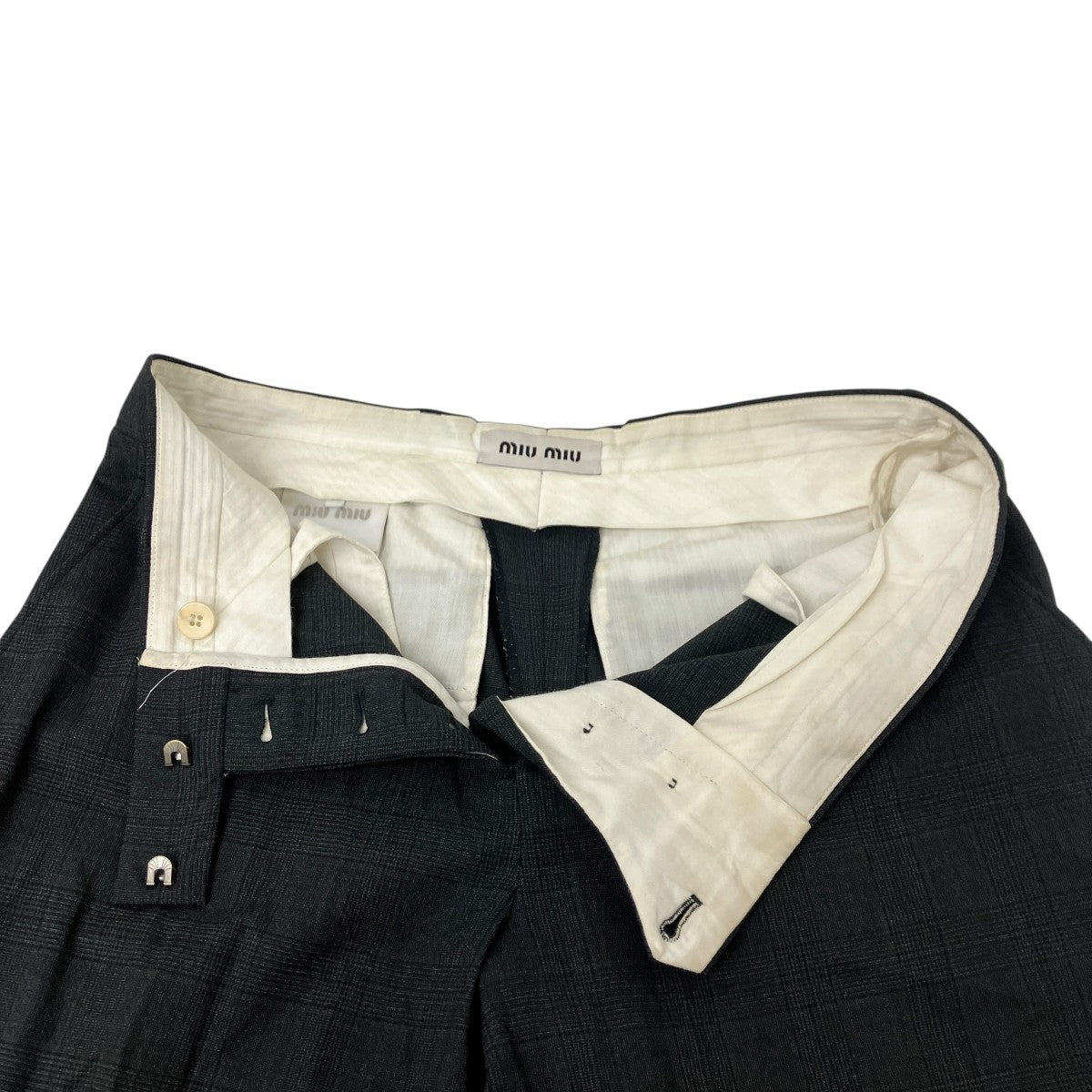 MIU MIU チェックスラックス 古着・中古-4枚目のアイテム画像