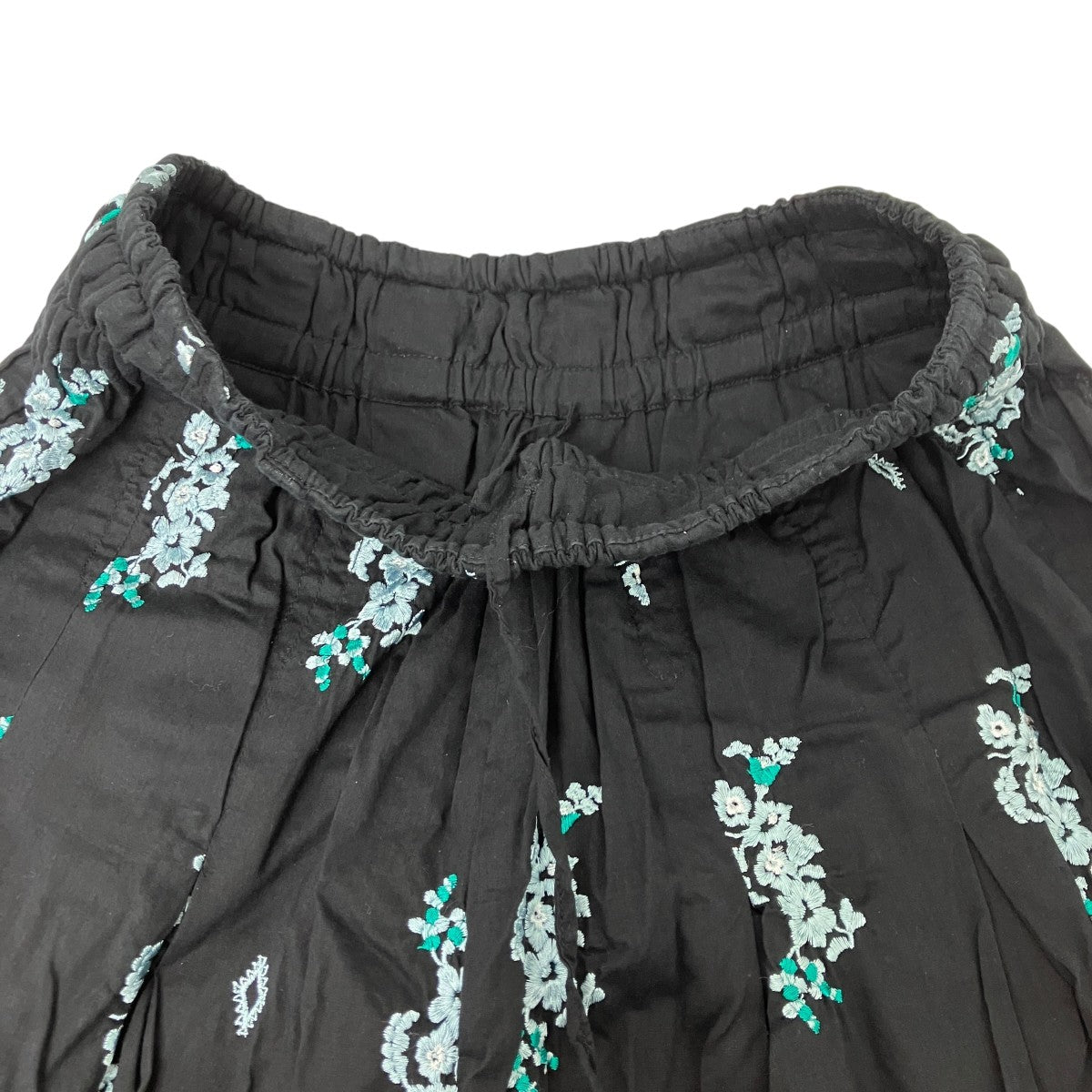 COTTON VOILE JASMINE EMBROIDERY GATH コットンパンツ
