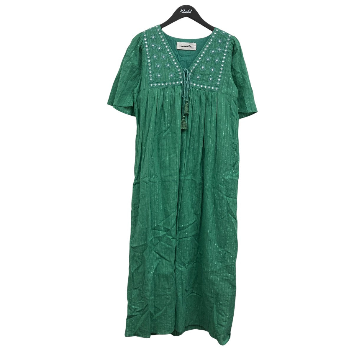 Cotton Jacquard Mirror Embroidery Dress コットンジャカードミラー刺繍ドレス