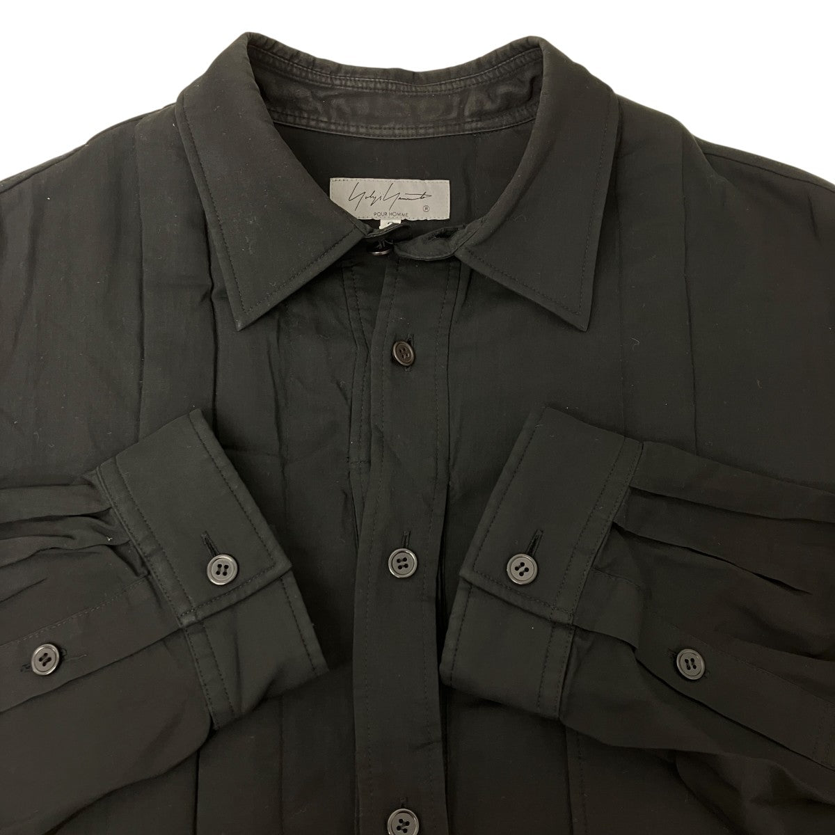 CELLULOSE LAWN DOUBLE PLACKET PADDED BLOUSE ブラウス