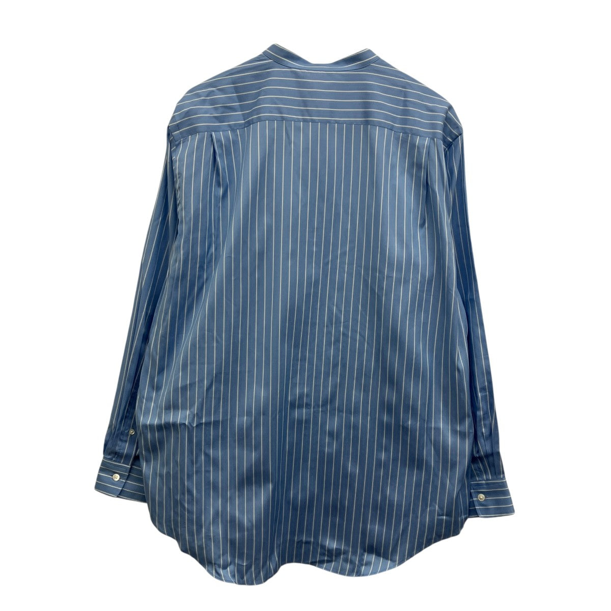 COTTON SILK STRIPE STAND COLLAR SHIRT ストライプシャツ
