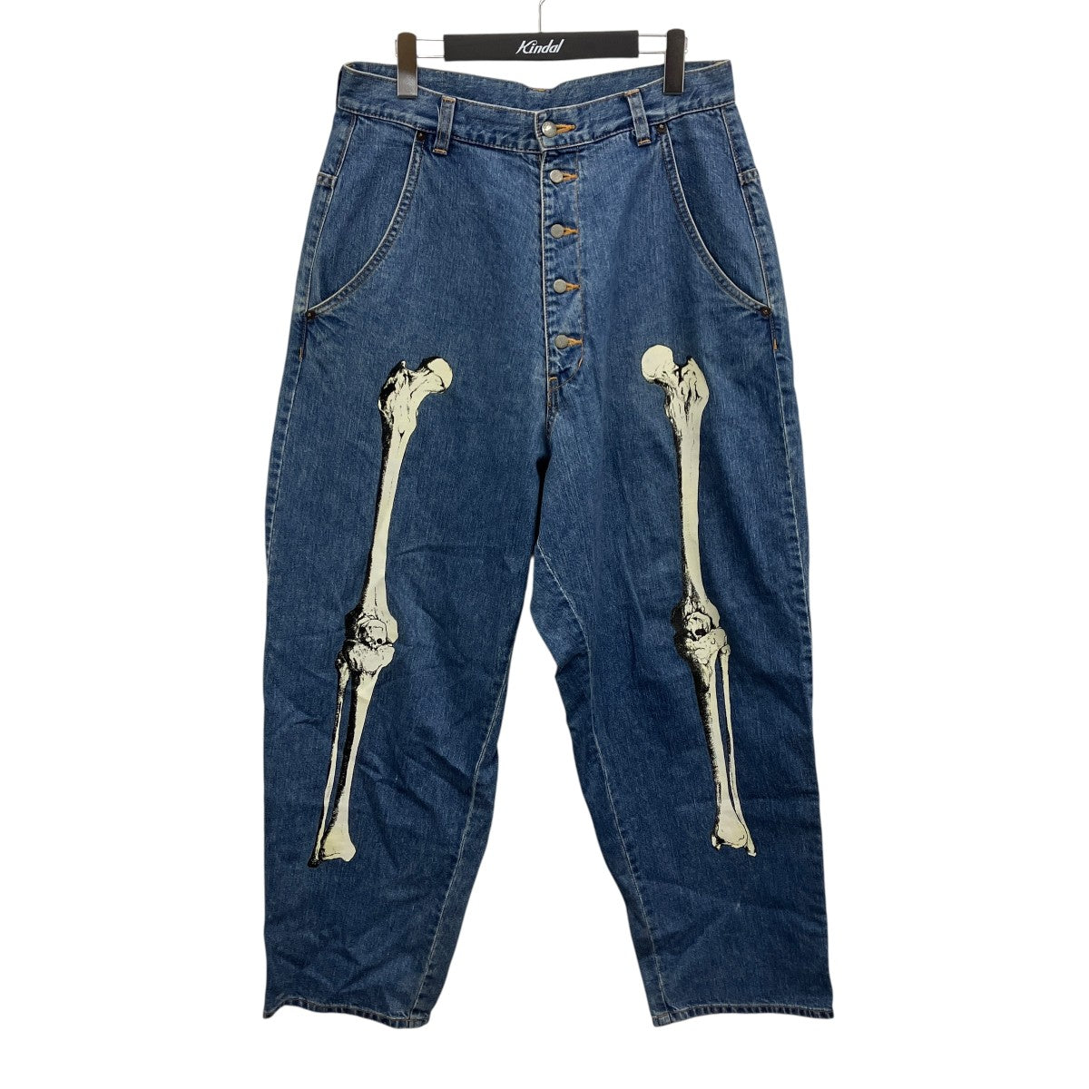 ボーンプリントデニムパンツ