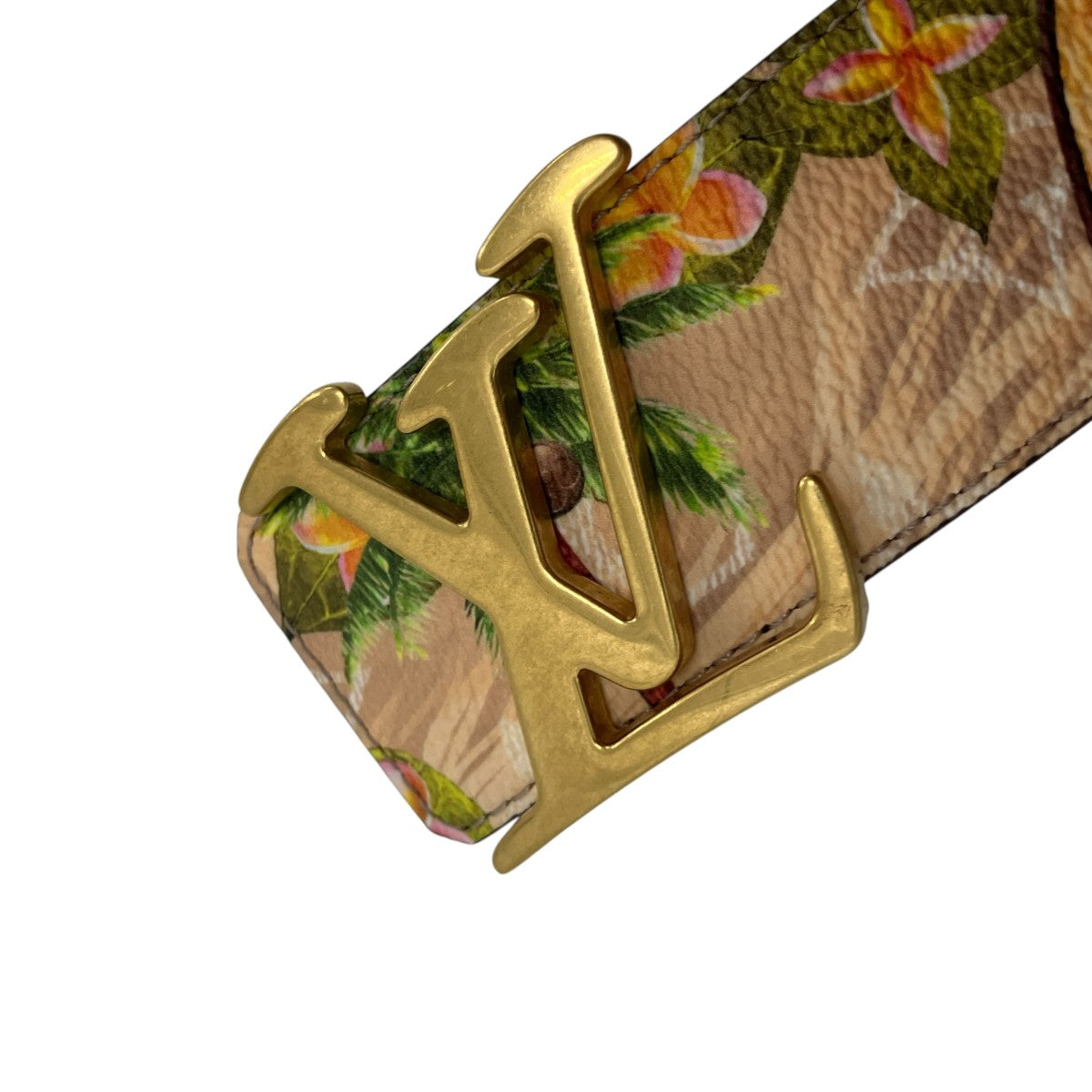 LOUIS VUITTON LV TAG 40MM REVERSIBLE BELT フラワーモチーフリバーシブルベルト 古着・中古-5枚目のアイテム画像
