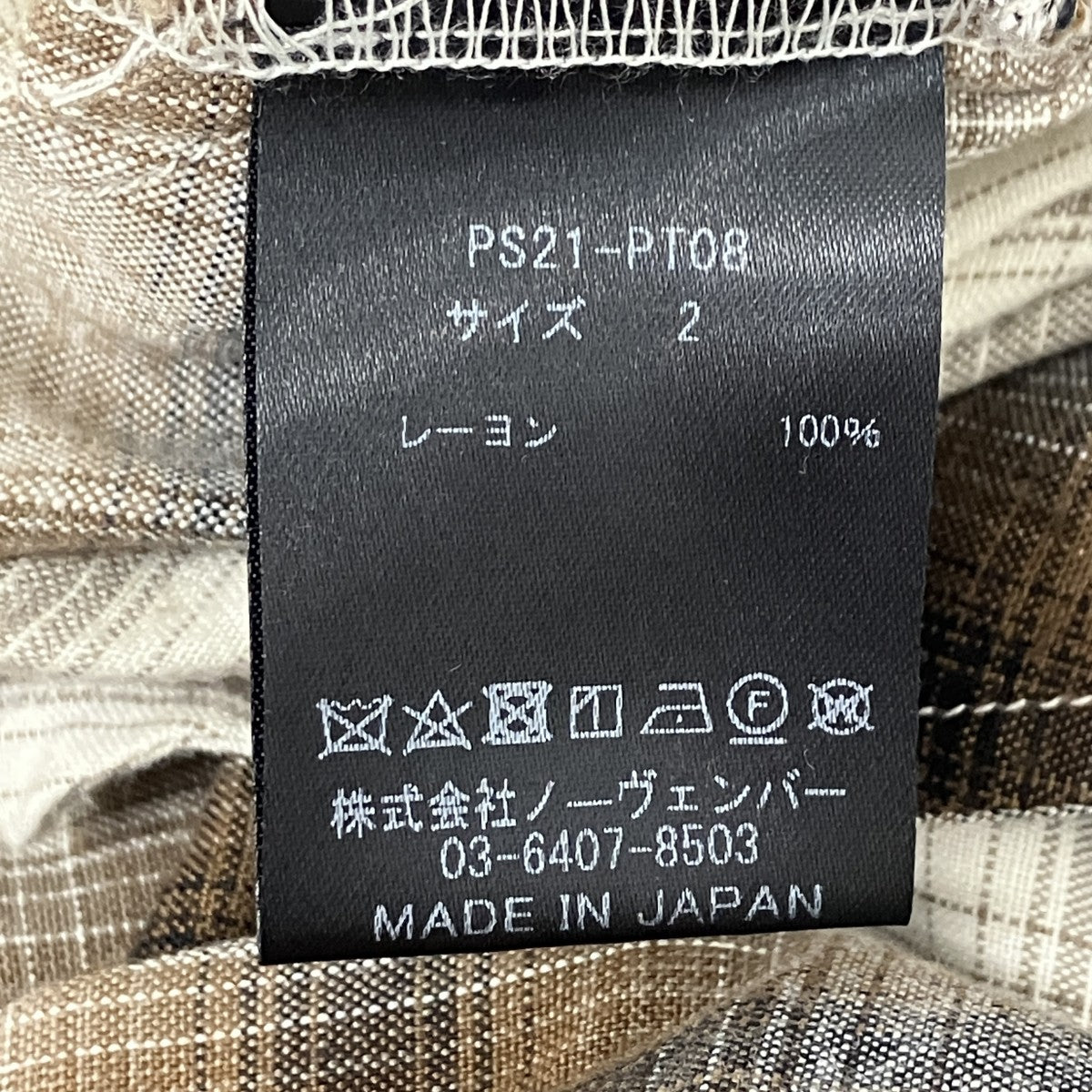 チェックパンツ
