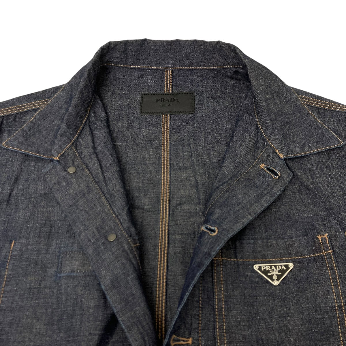 PRADA シャンブレージャケット 古着・中古-4枚目のアイテム画像