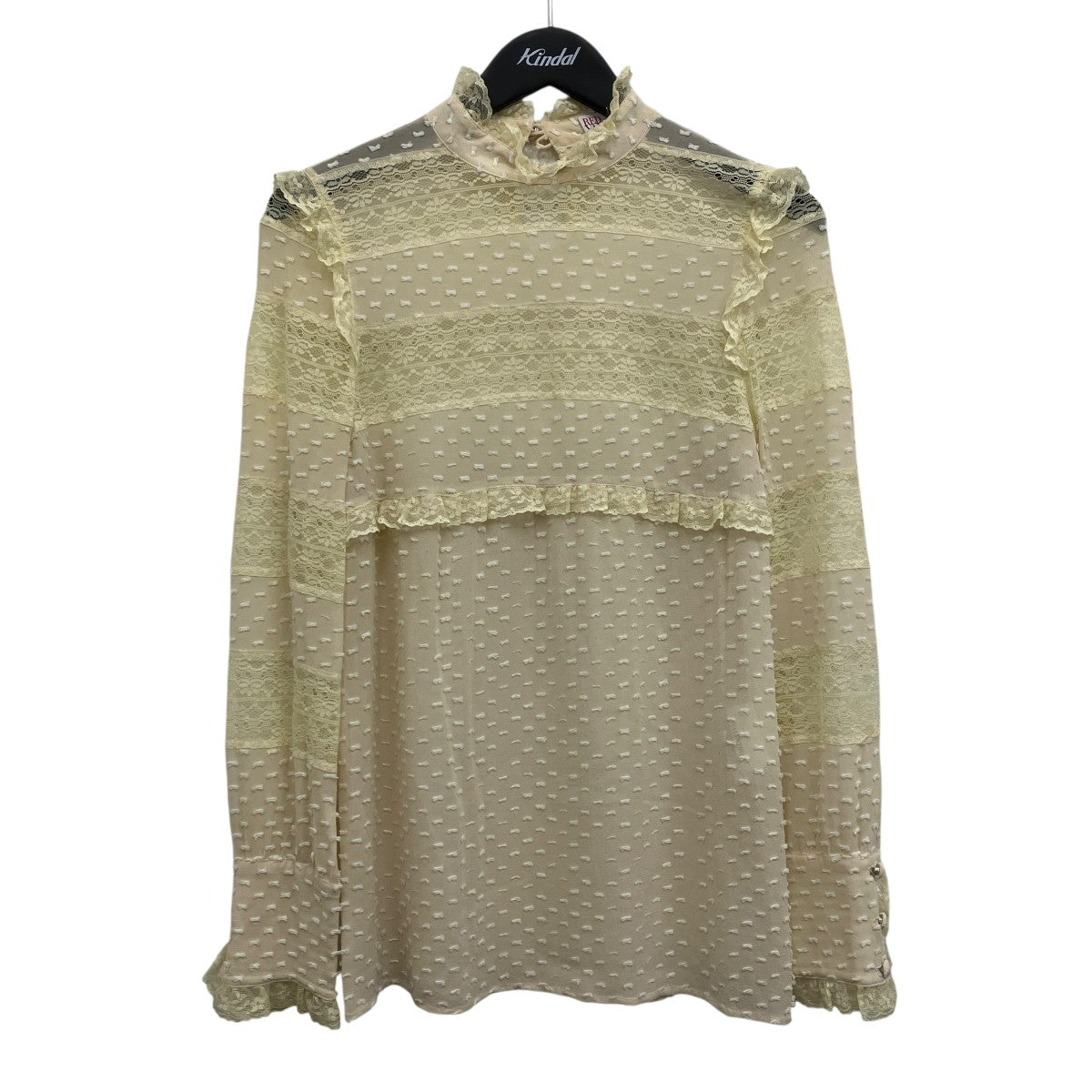 RED VALENTINO レース切替シアーブラウス 古着・中古-1枚目のアイテム画像